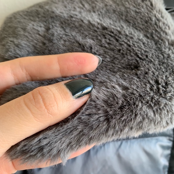 BCBGMaxAzria Feather and Down Gray Puffer Coat - Picture 5 of 8